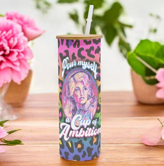 Dolly Parton Glass Tumbler