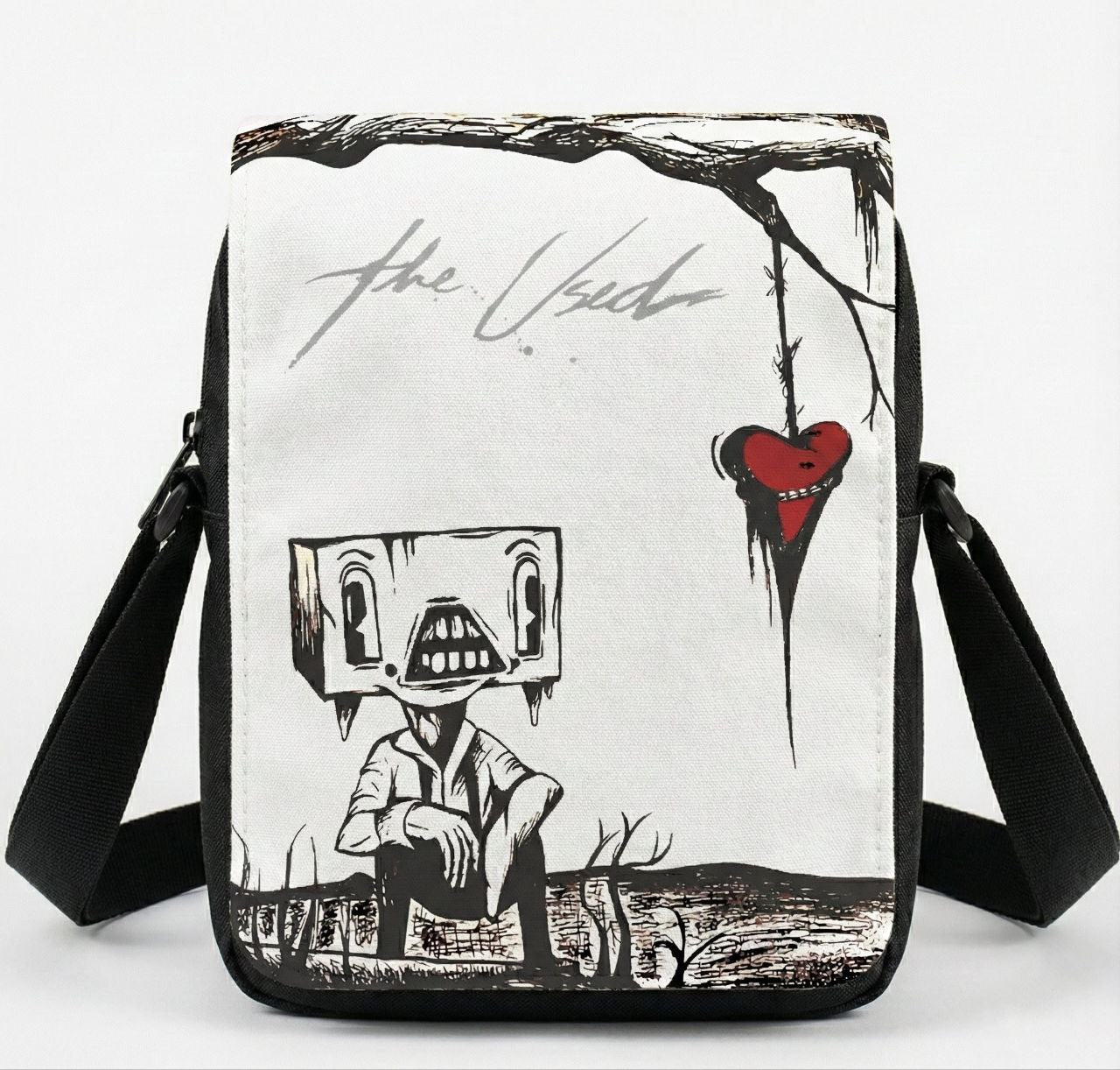 The Used Mini Messenger Bag Hanging Heart Design