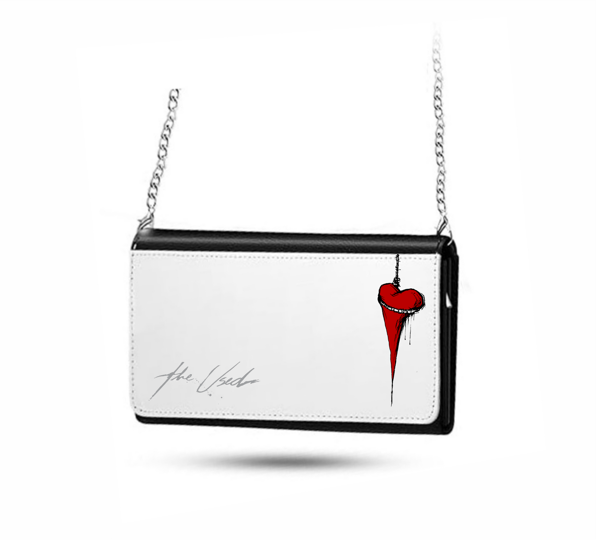 The Used Clutch Wallet - Hanging Heart Design