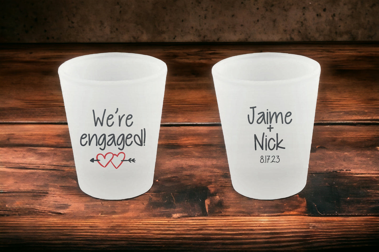 We're Engaged Shot Glass Set